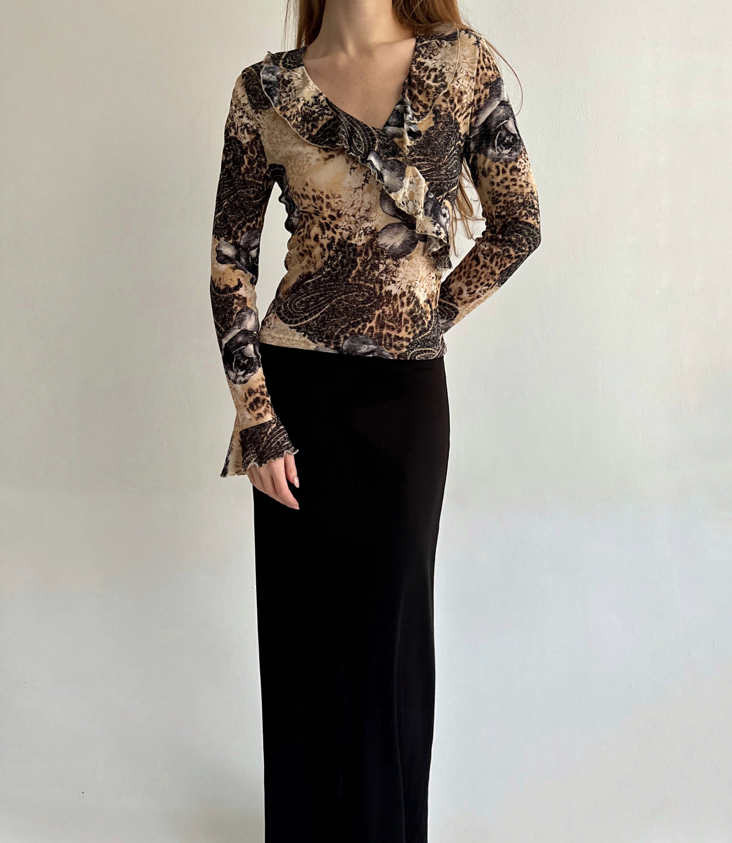 Vintage printed blouse