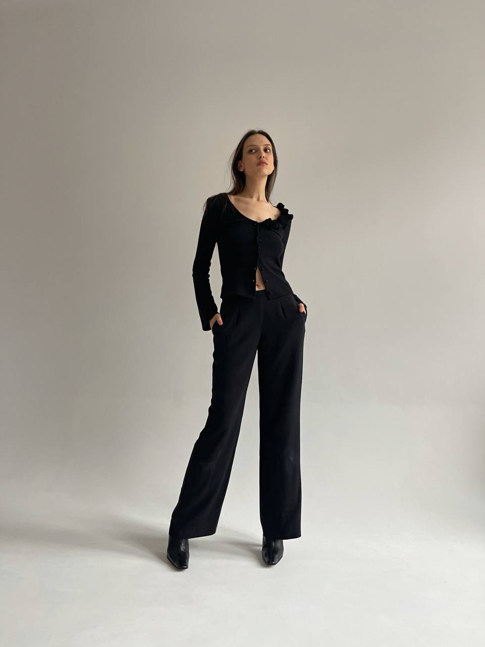 Vintage Armani acetate black pants