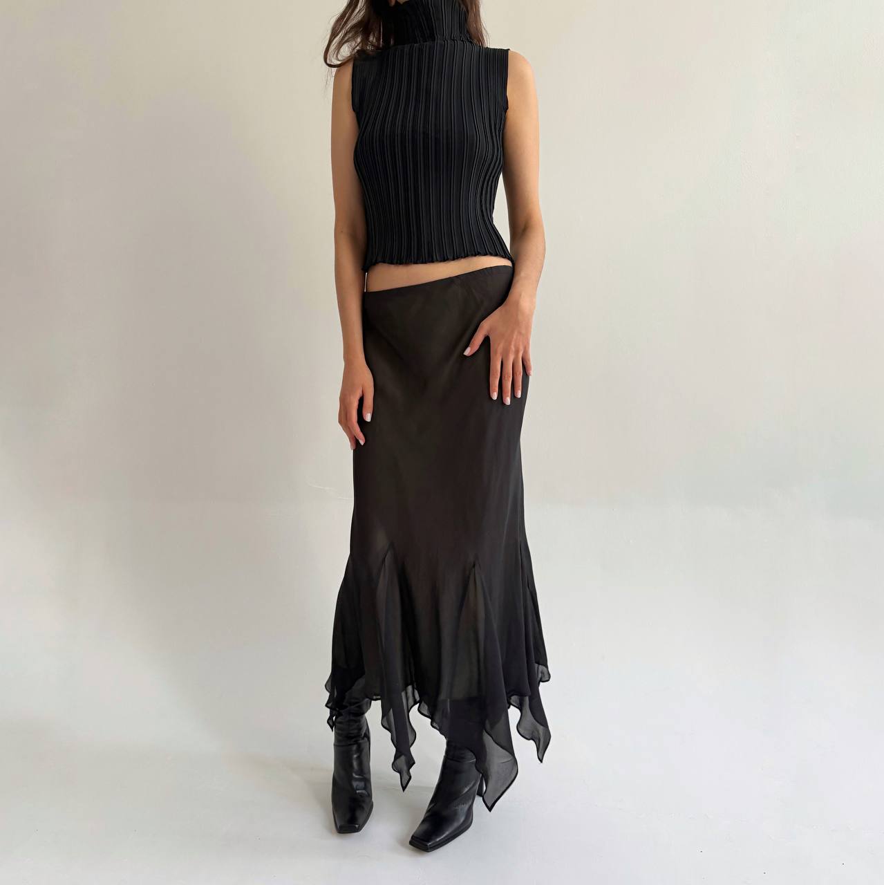 Vintage pure silk mermaid cut skirt