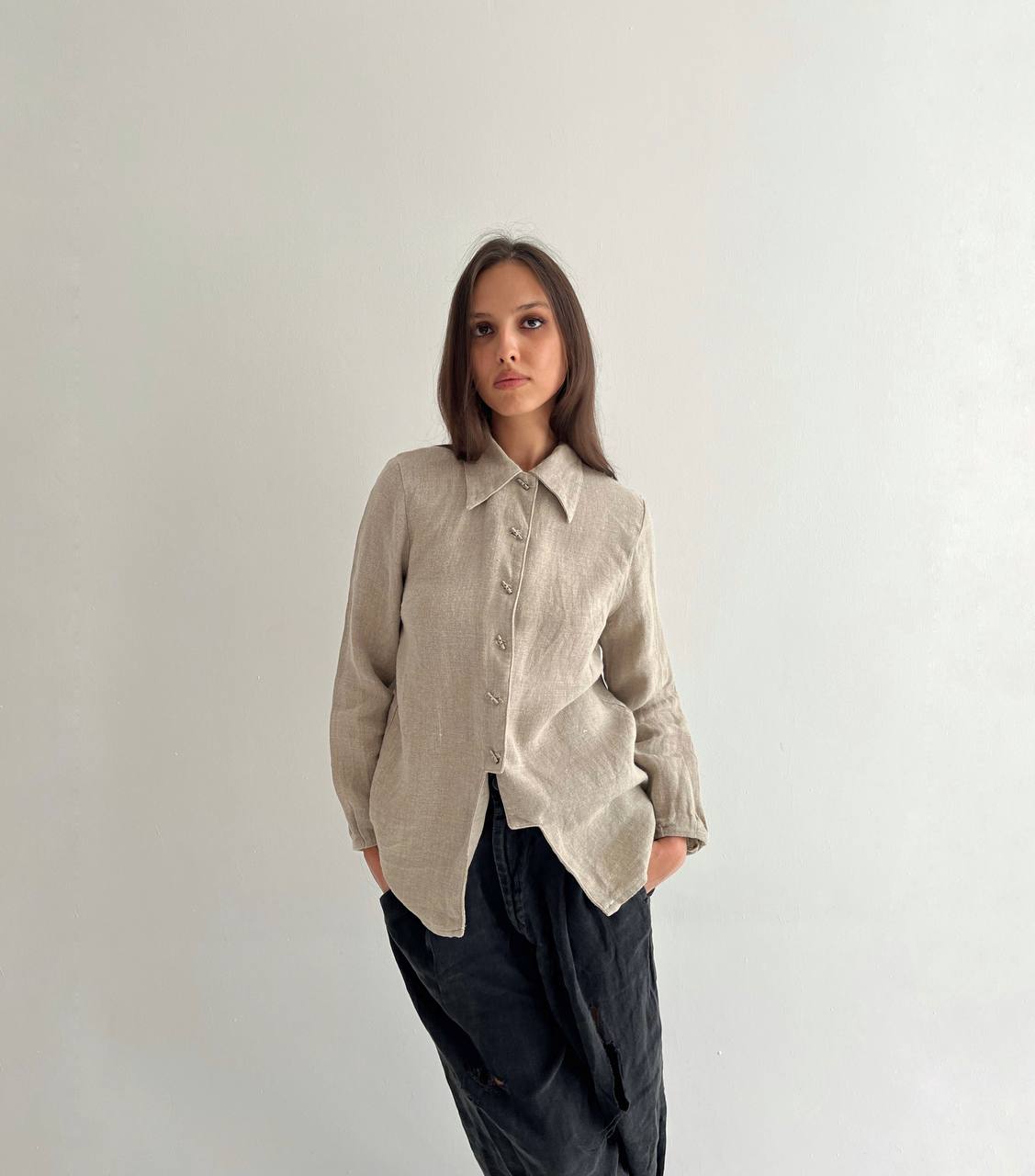 Vintage Biche de Bere avant garde lining shirt
