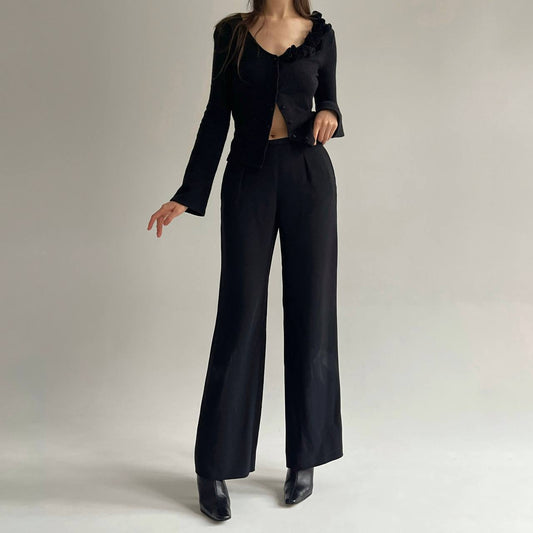 Vintage Armani acetate black pants