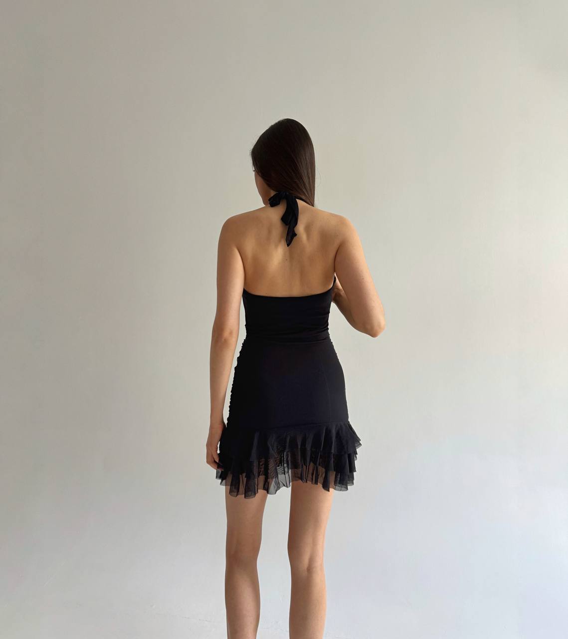 Vintage made in France ruched mini dress