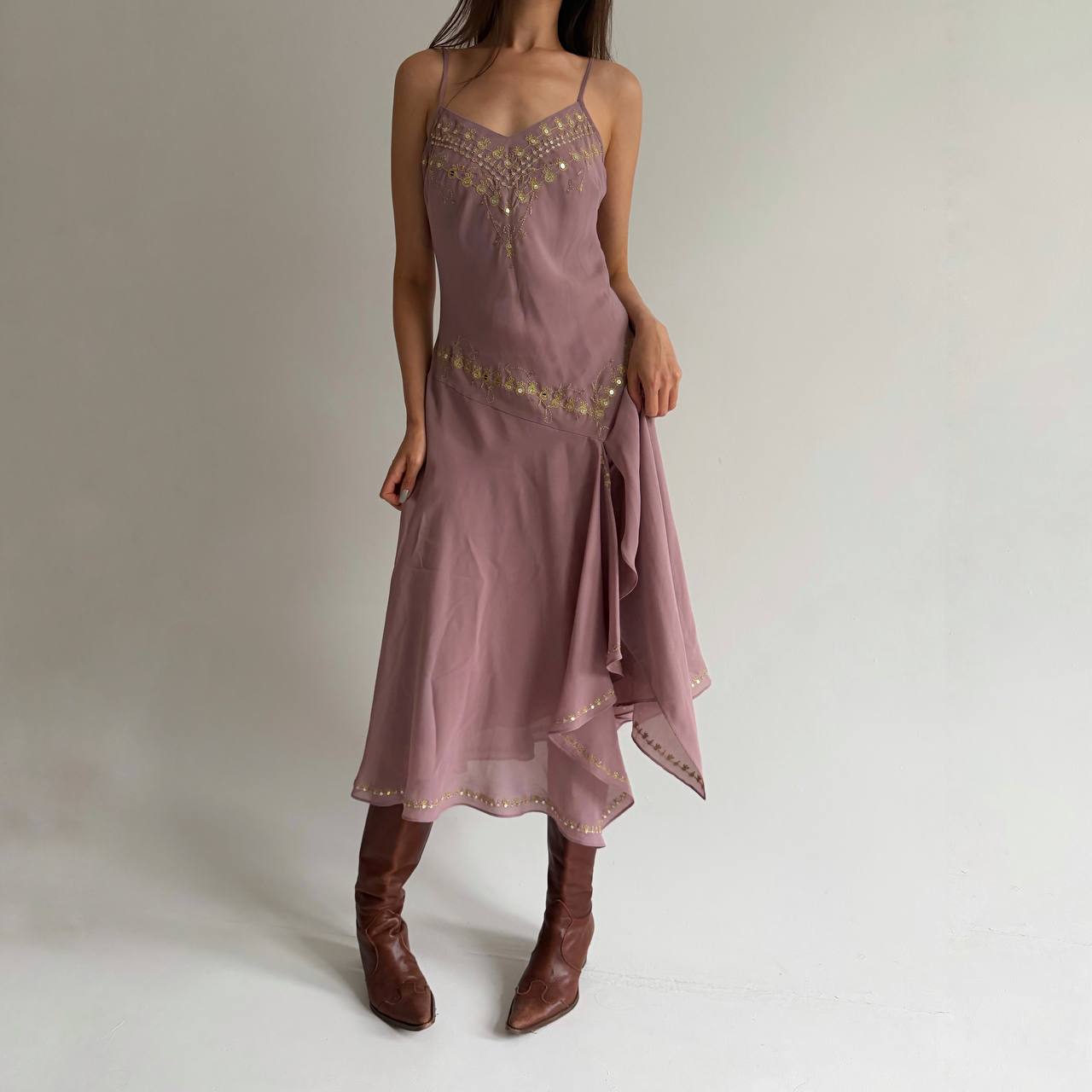 Vintage dusty rose dress