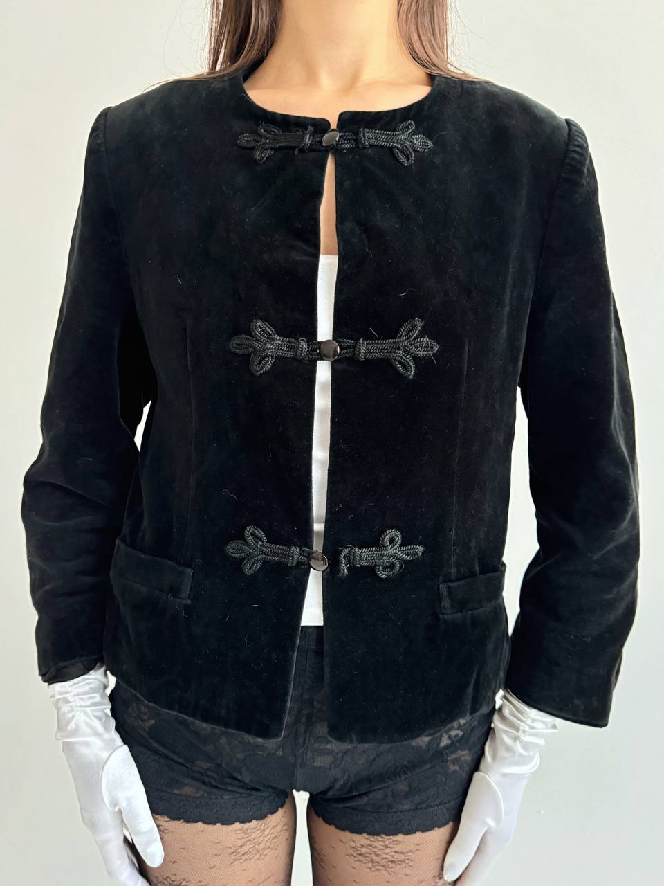 Vintage black velvet jacket