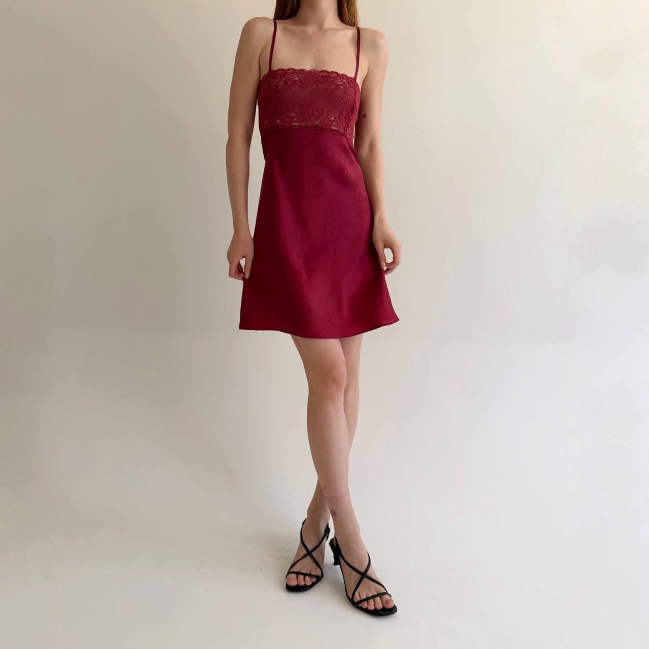 Vintage 100% pure silk slip dress