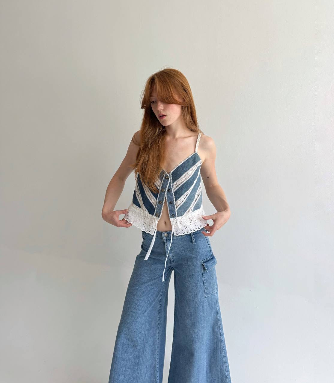 Vintage denim cami top
