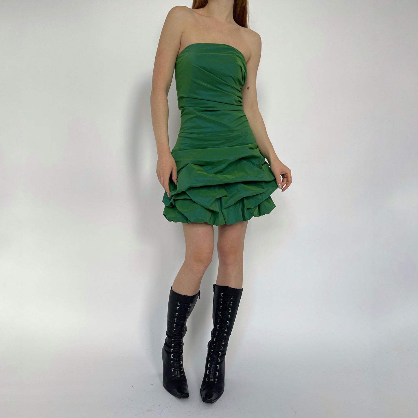 Vintage iridescent green mini dress