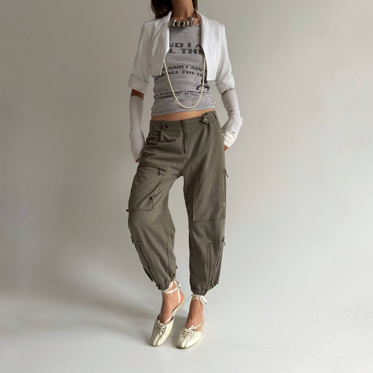 Vintage Plein Sud khaki cargo pants