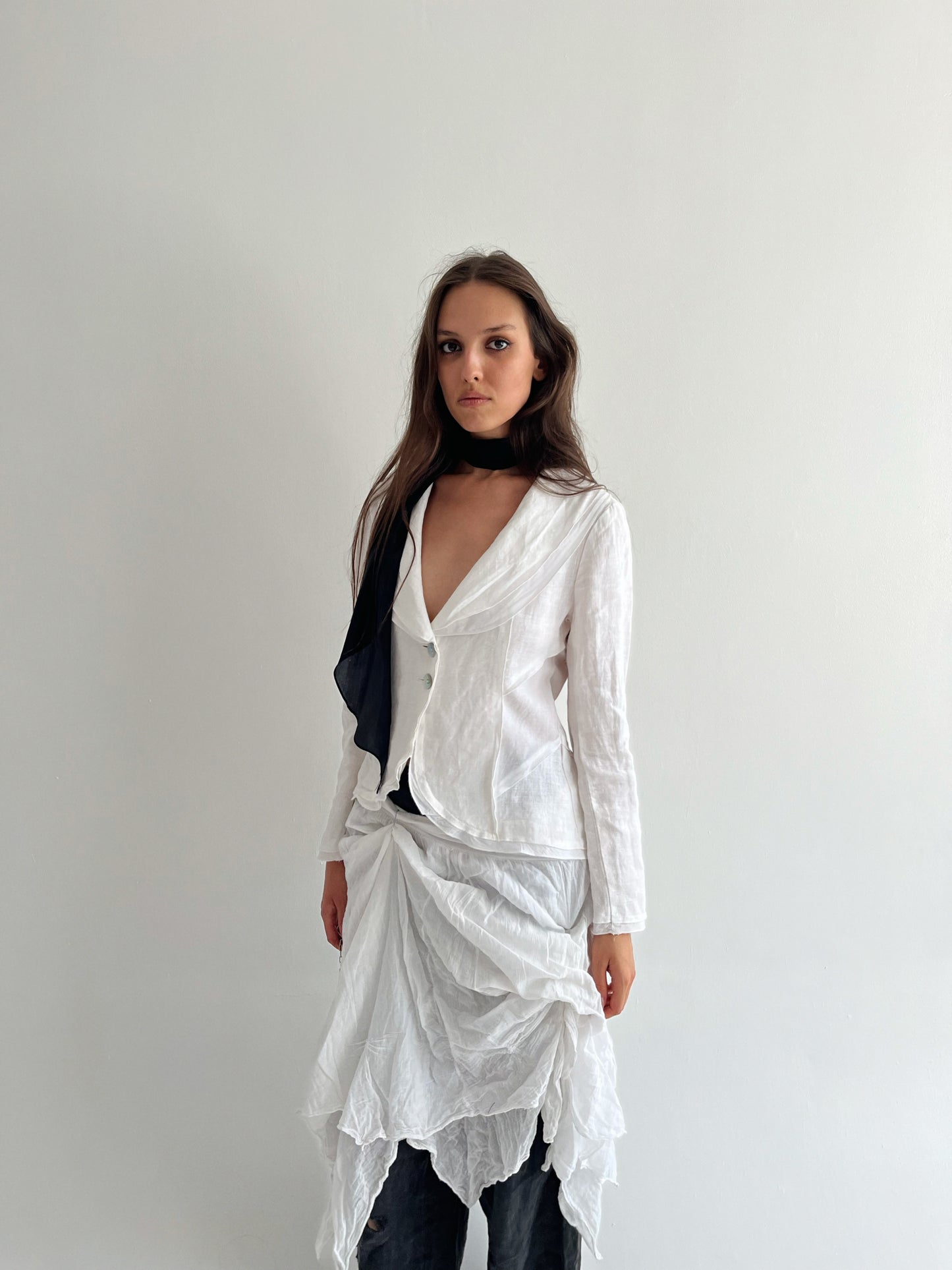 Vintage line white blazer