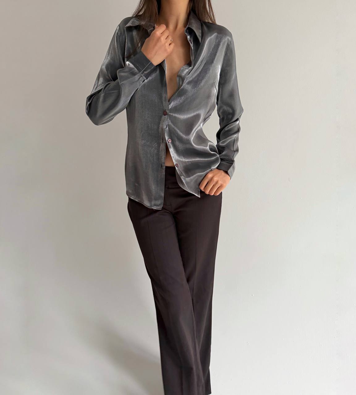 Vintage viscose metallic blouse