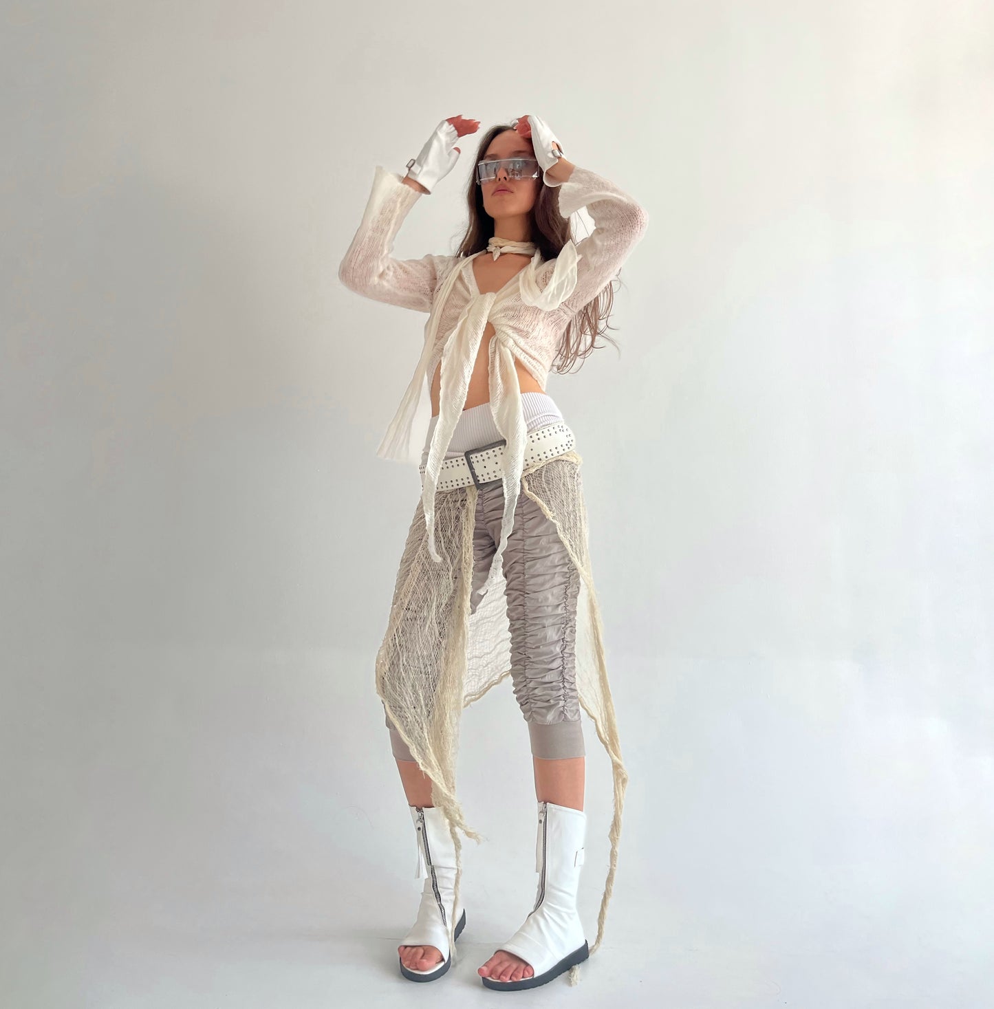 Vintage mohair blend wrap top