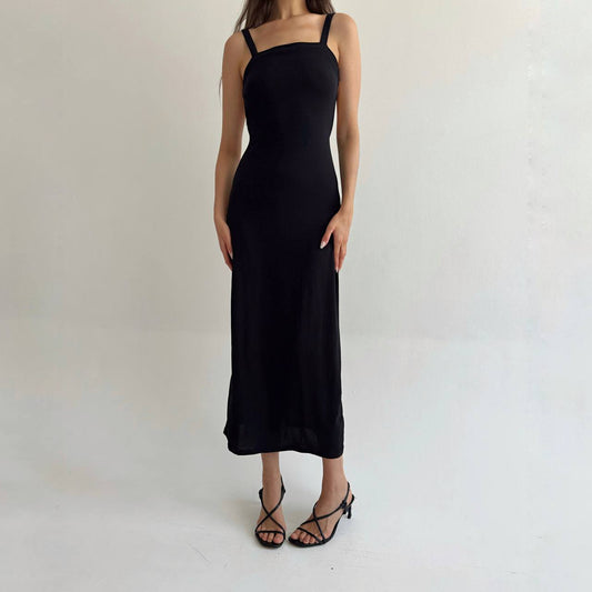 Vintage acetate black dress