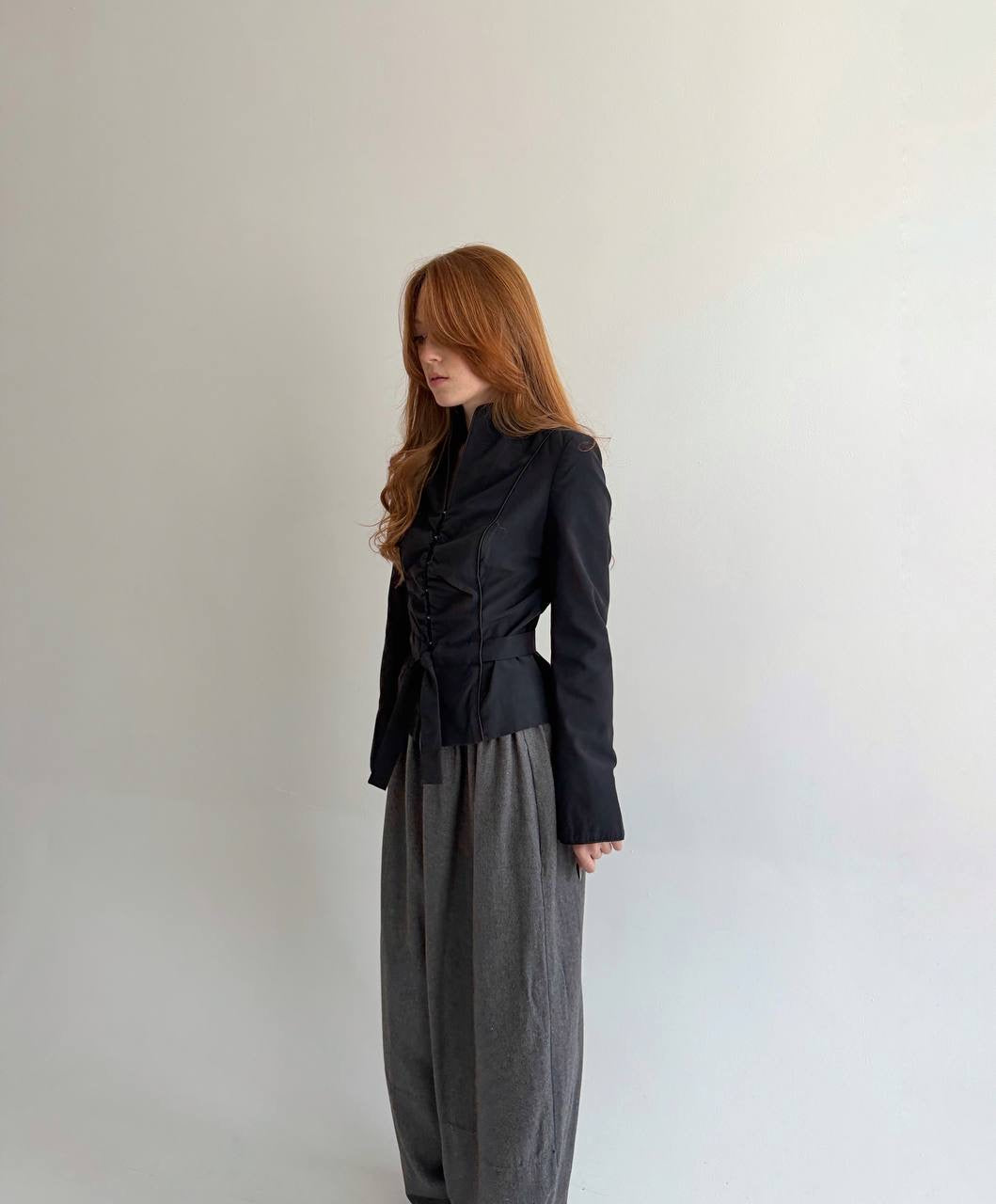 Vintage black 52% cotton blazer