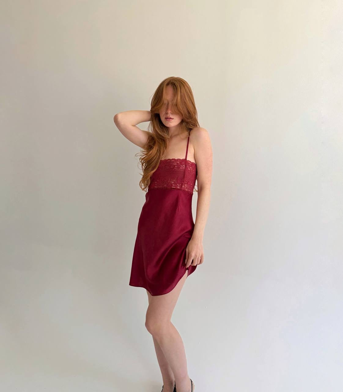 Vintage 100% pure silk slip dress