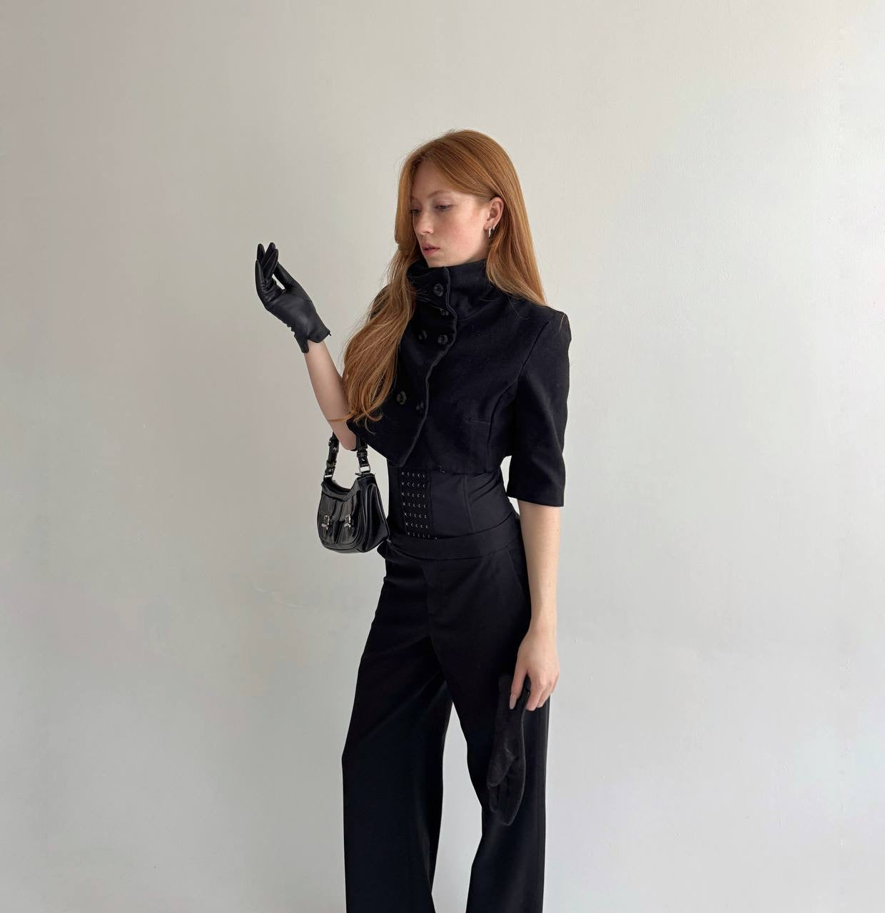 Vintage 50% viscose button up bolero