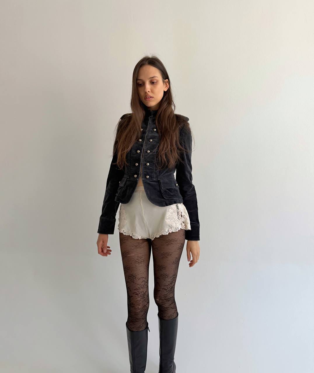 Vintage velvet cotton napoleon jacket