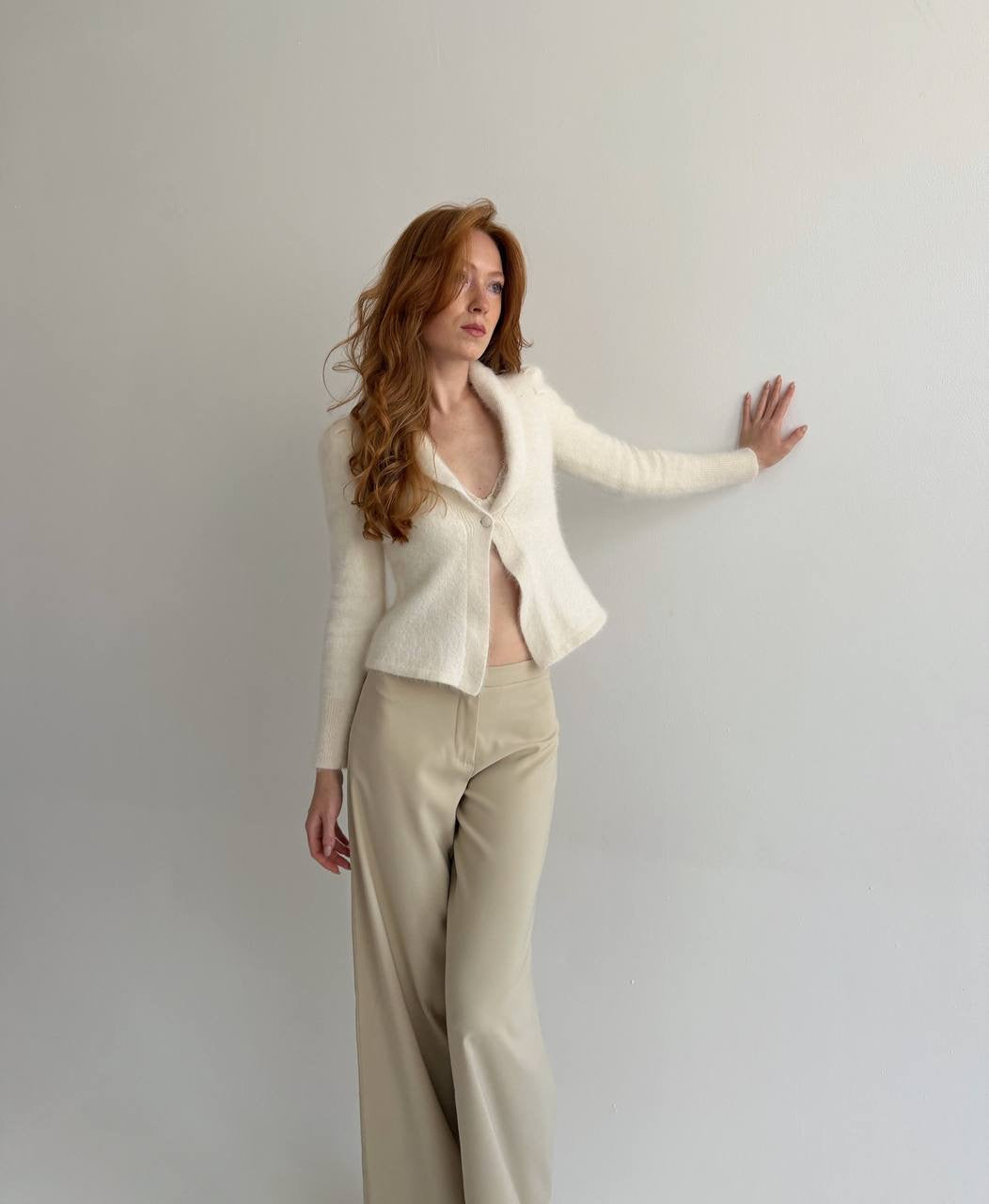 Vintage 70% angora fluffy cardigan