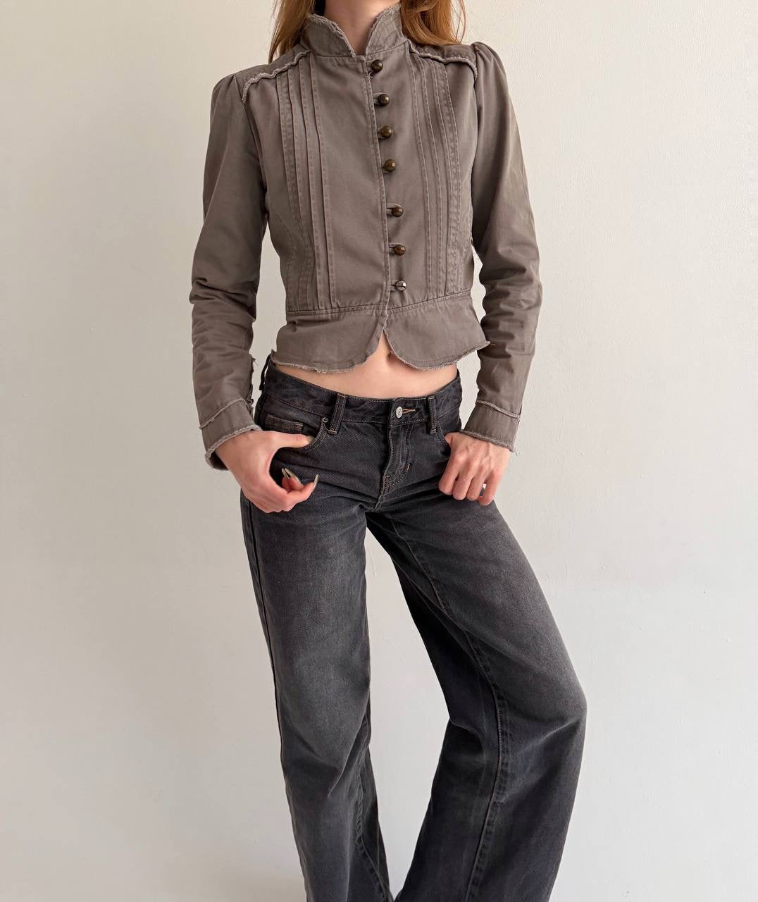 Y2K cotton napoleon soldier type jacket