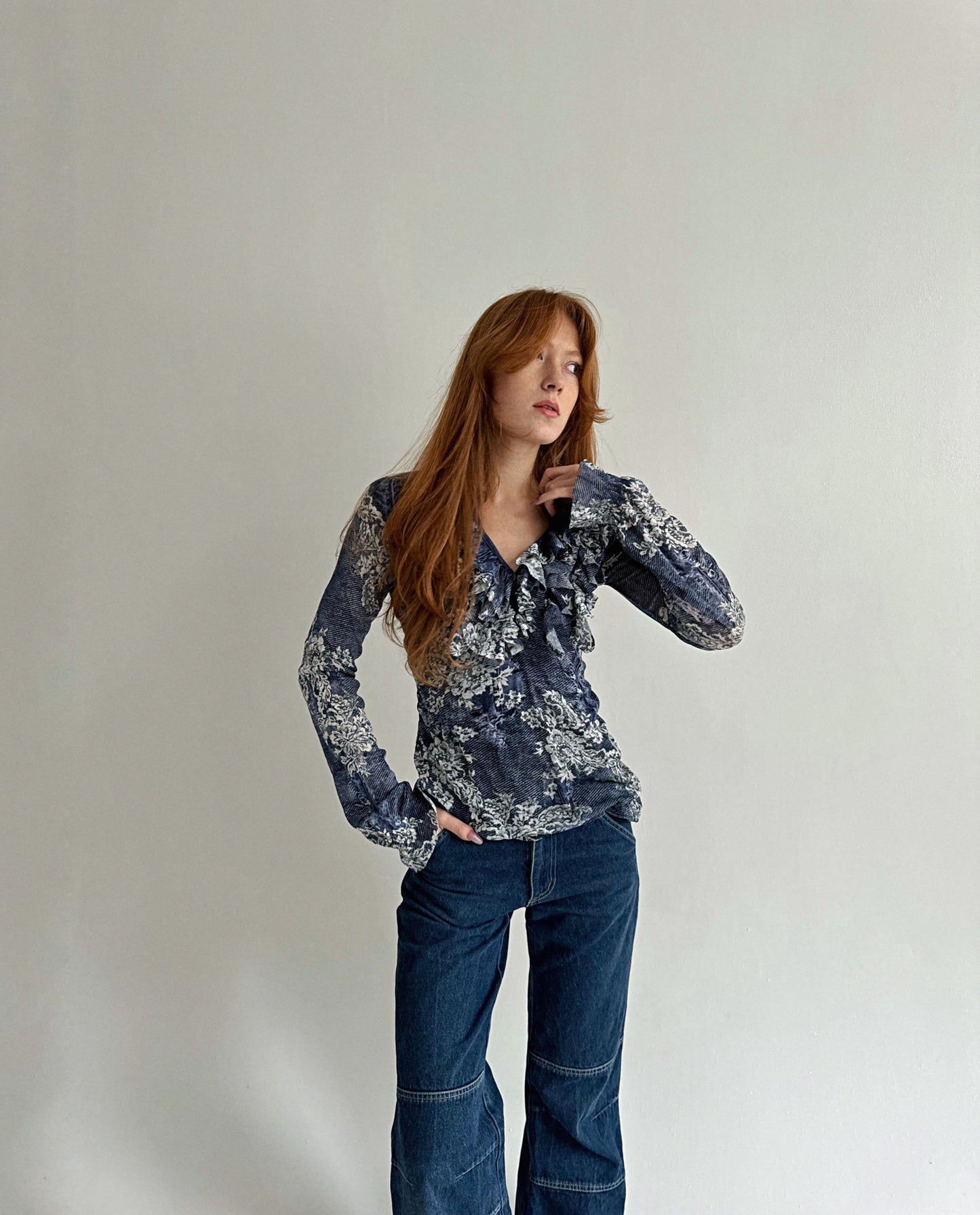 Vintage printed blouse