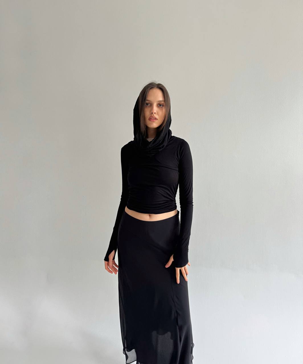 La Perla pure silk black skirt