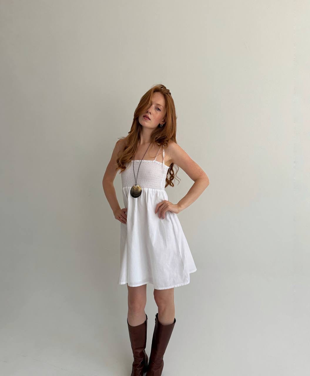 Y2K white sundress