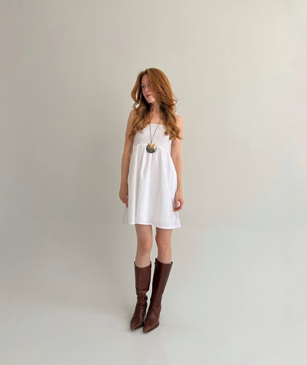Y2K white sundress