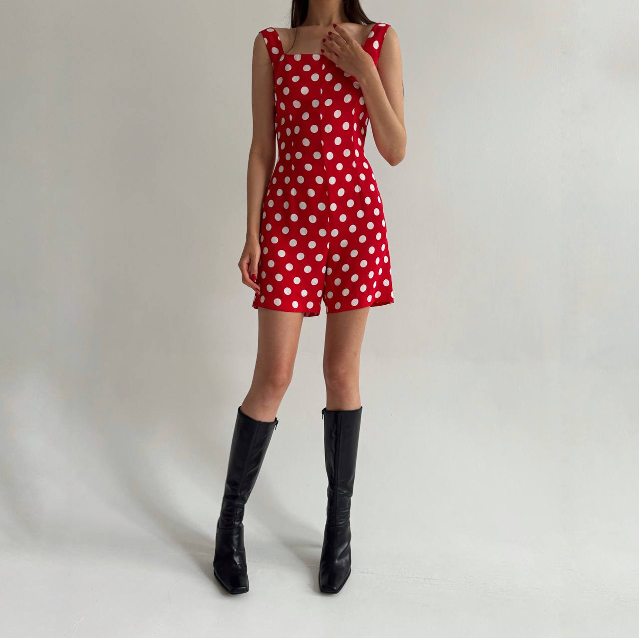 Vintage Blumarine polka dot red jumpsuit