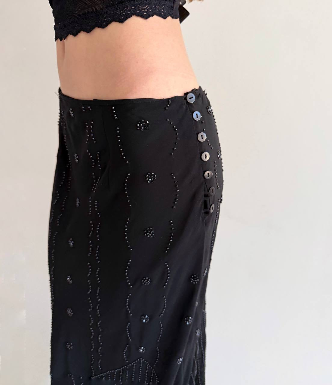 Vintage Laura Ashley beaded long skirt