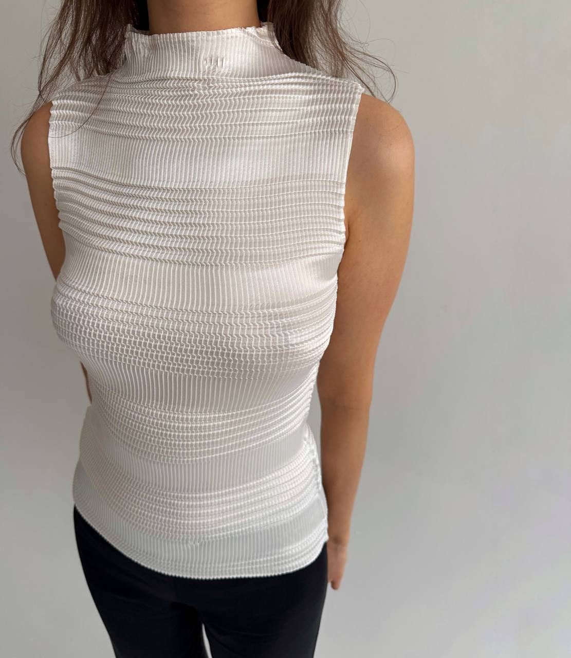 Vintage pleated satin top