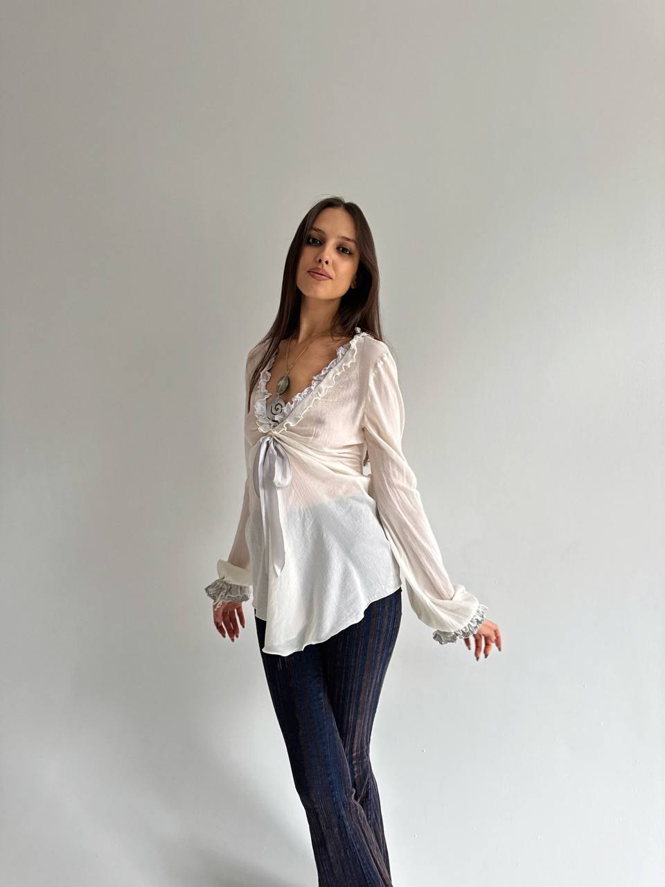 Sportmax pure silk and cotton boho blouse
