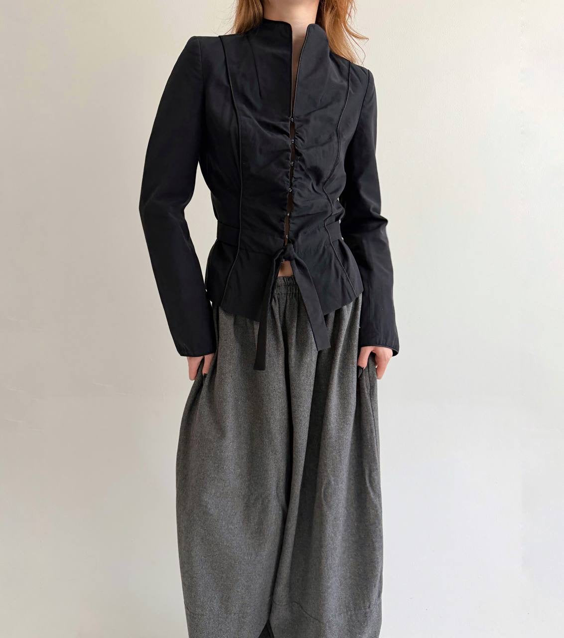 Vintage black 52% cotton blazer