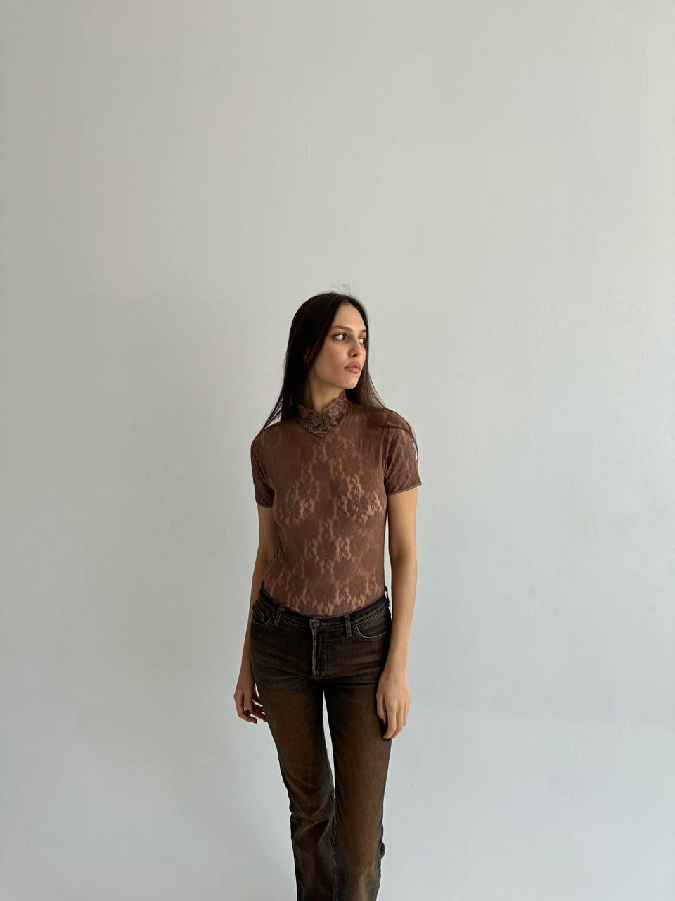 Vintage brown lace body