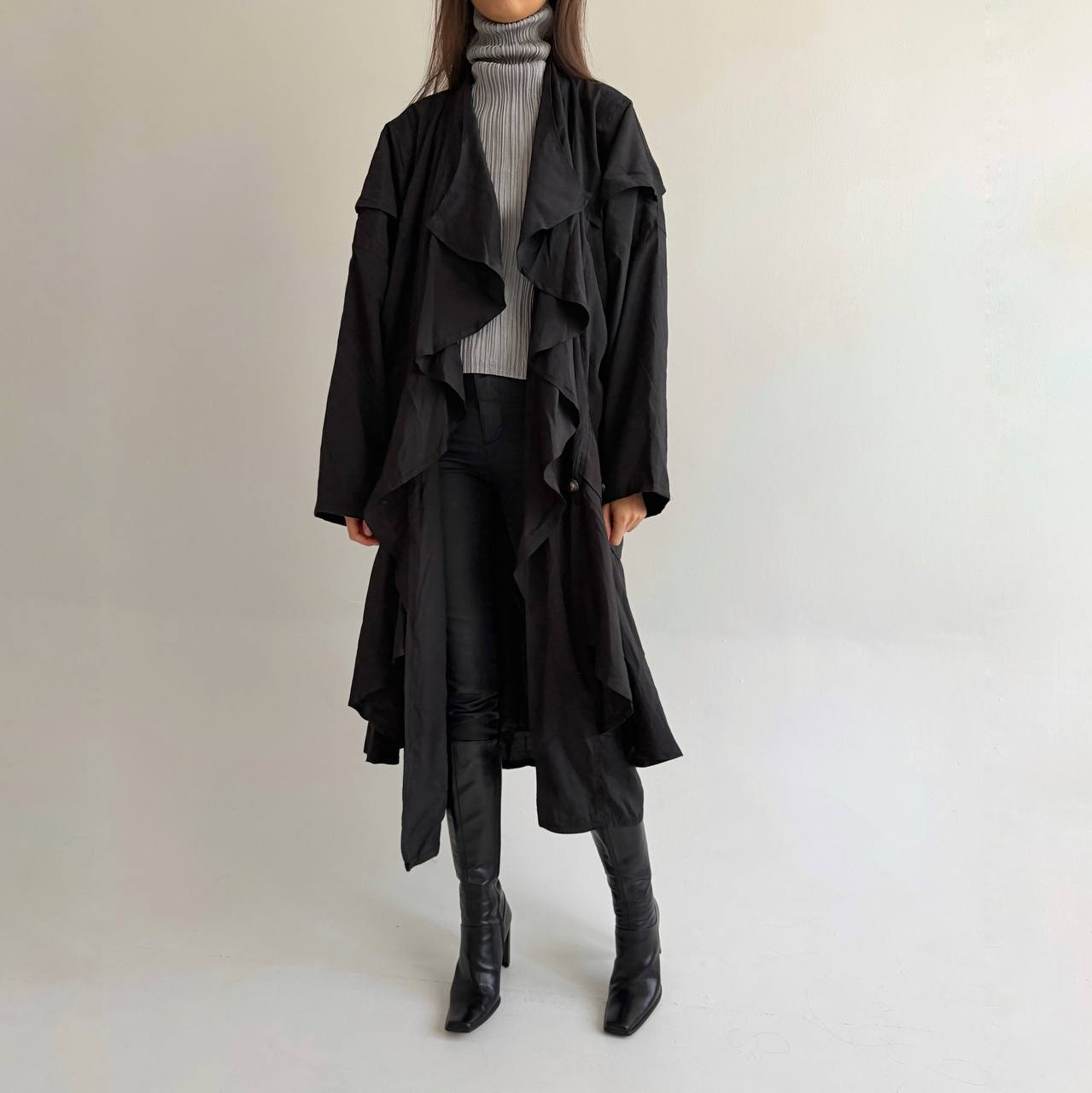 Vintage silk and viscose avant garde coat