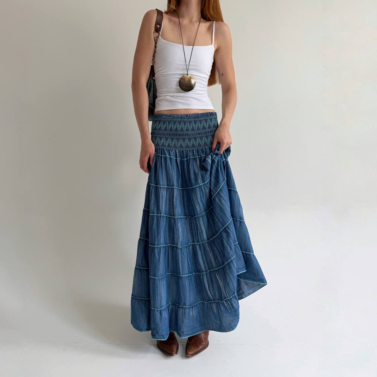 Vintage 97% cotton boho skirt