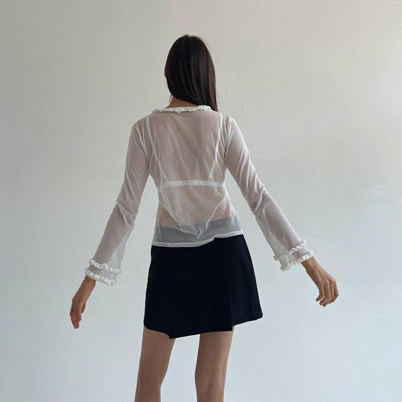 Vintage sheer white blouse