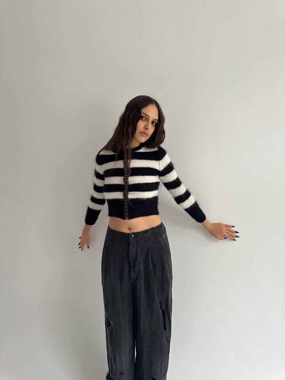 Dolce & Gabbana angora striped cardigan