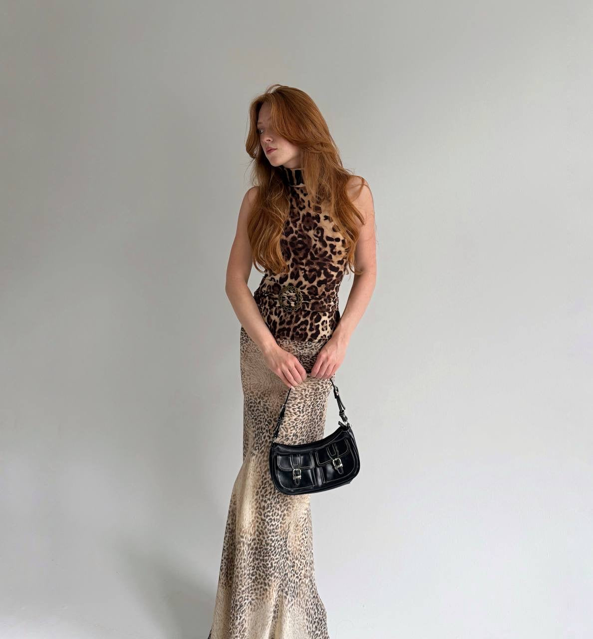 Vintage printed long sophisticated skirt