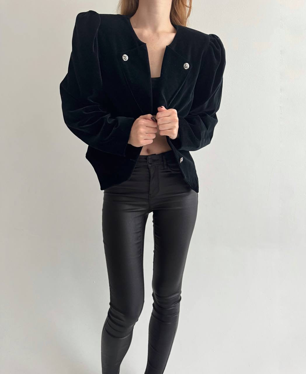 Vintage 100% cotton velvet blazer