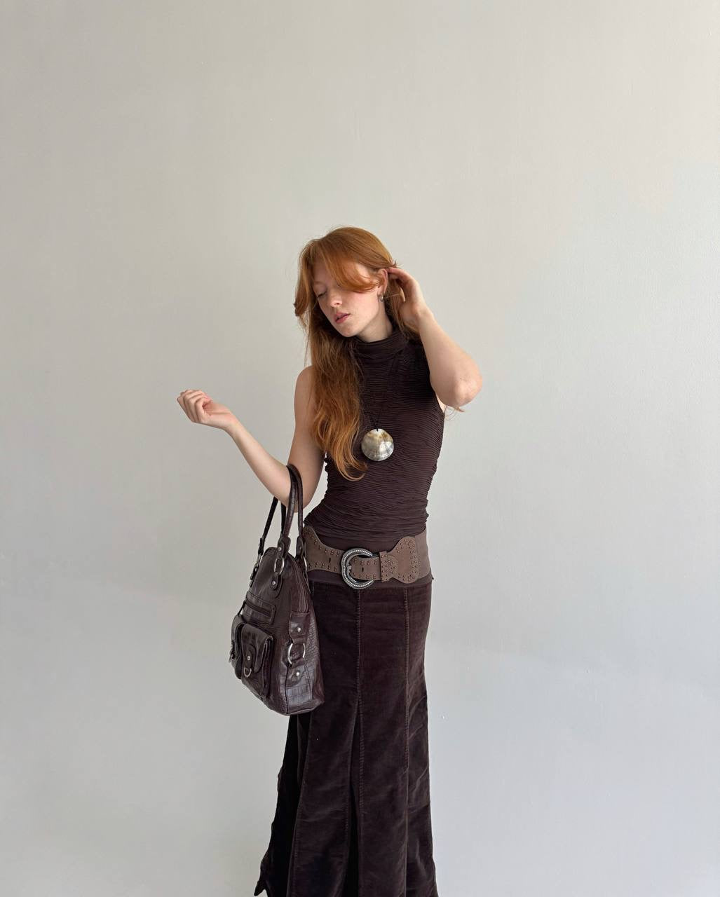 Vintage cotton mermaid cut skirt