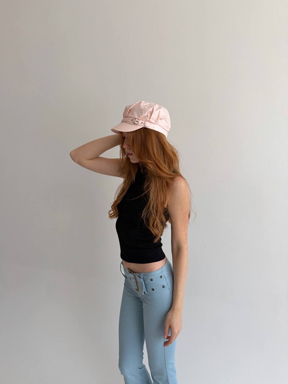 Vintage pink cotton cap