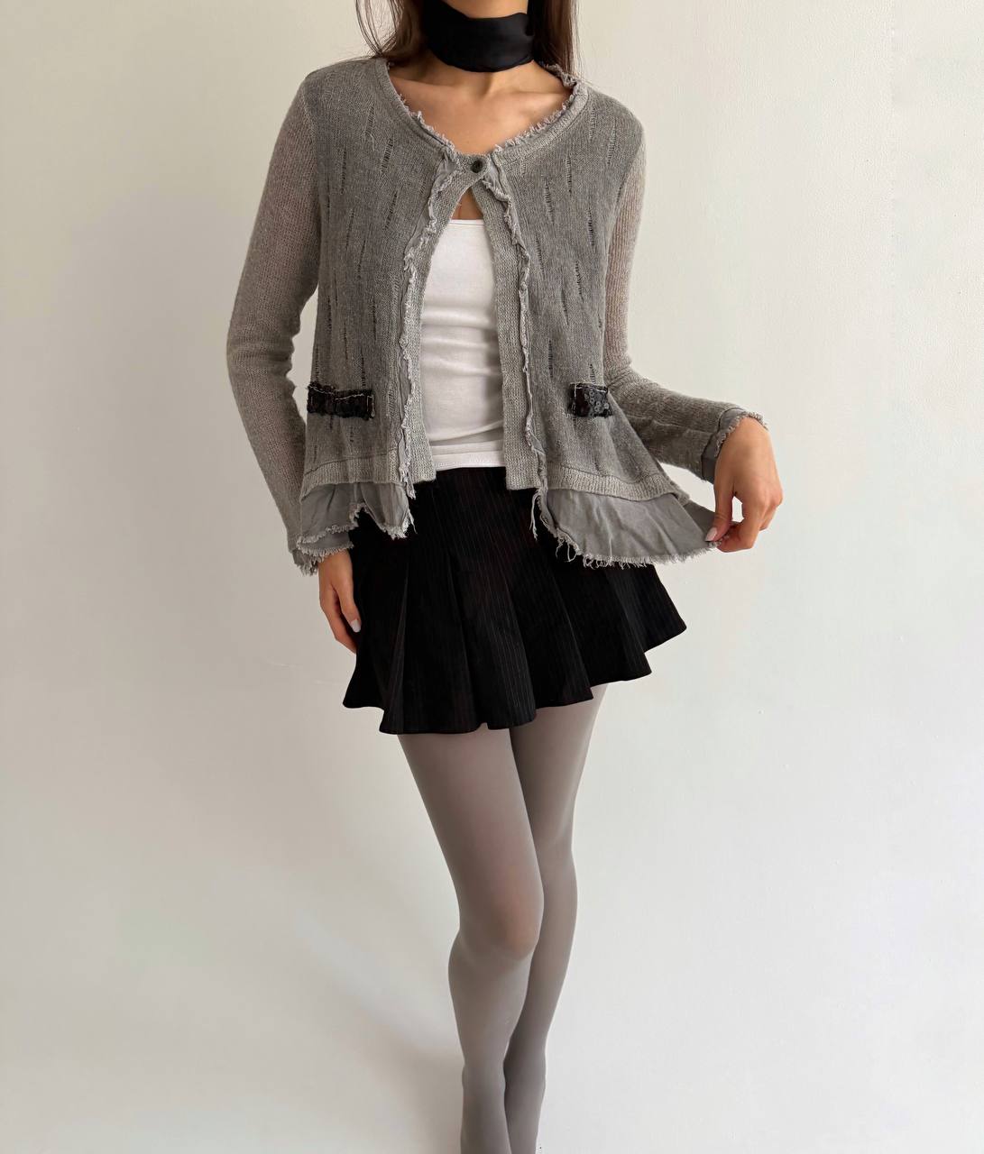 Vintage grey avant garde cardigan