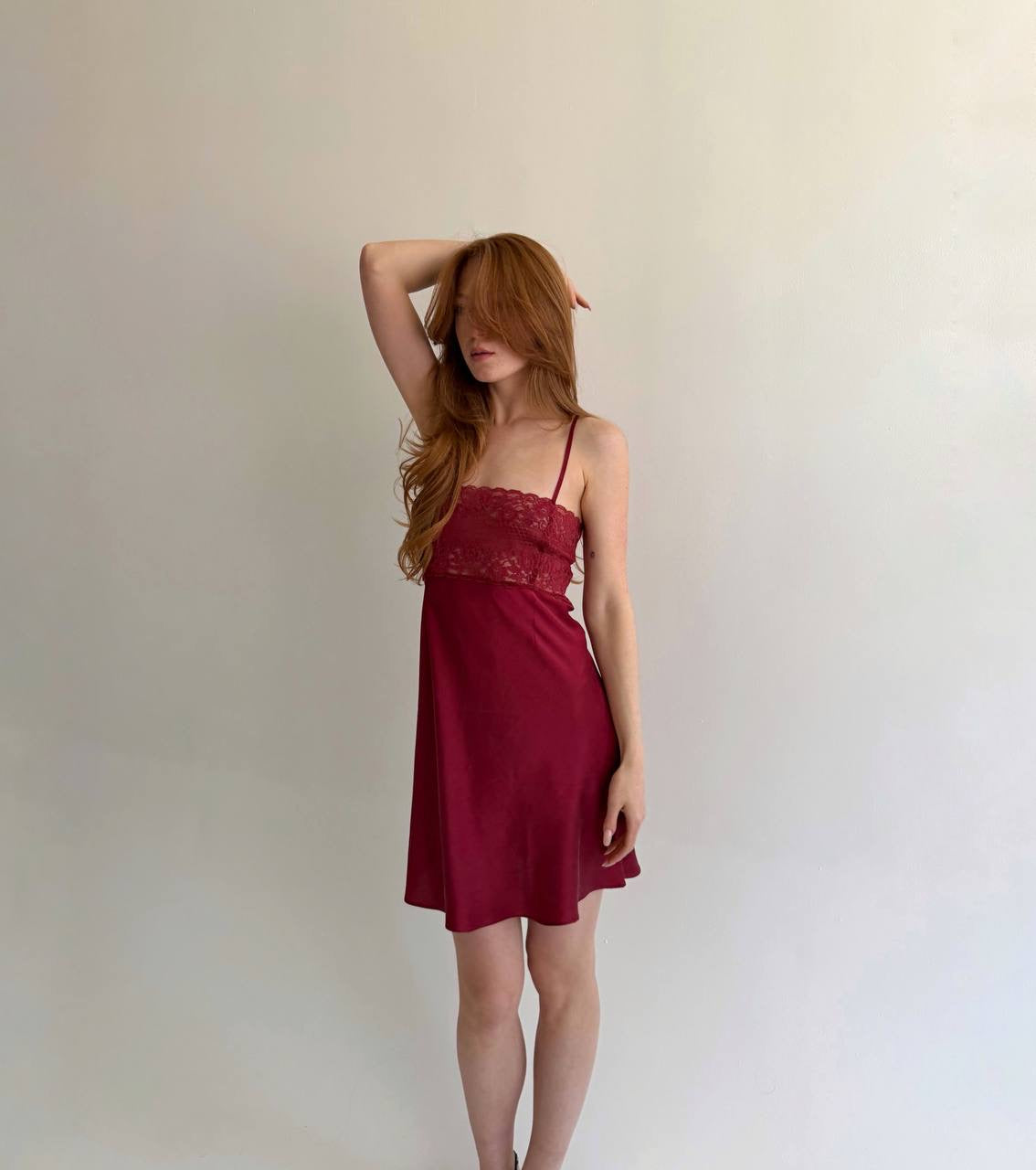 Vintage 100% pure silk slip dress