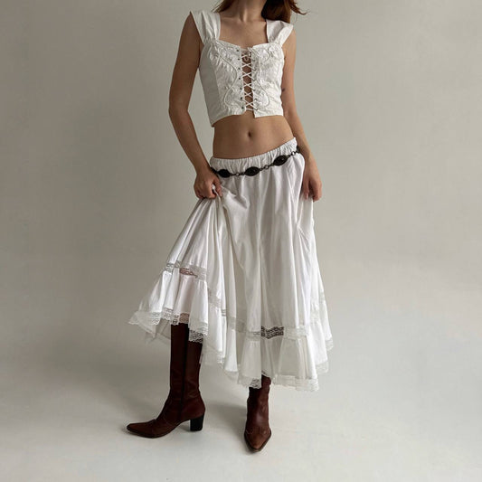 Vintage cotton cottagecore skirt
