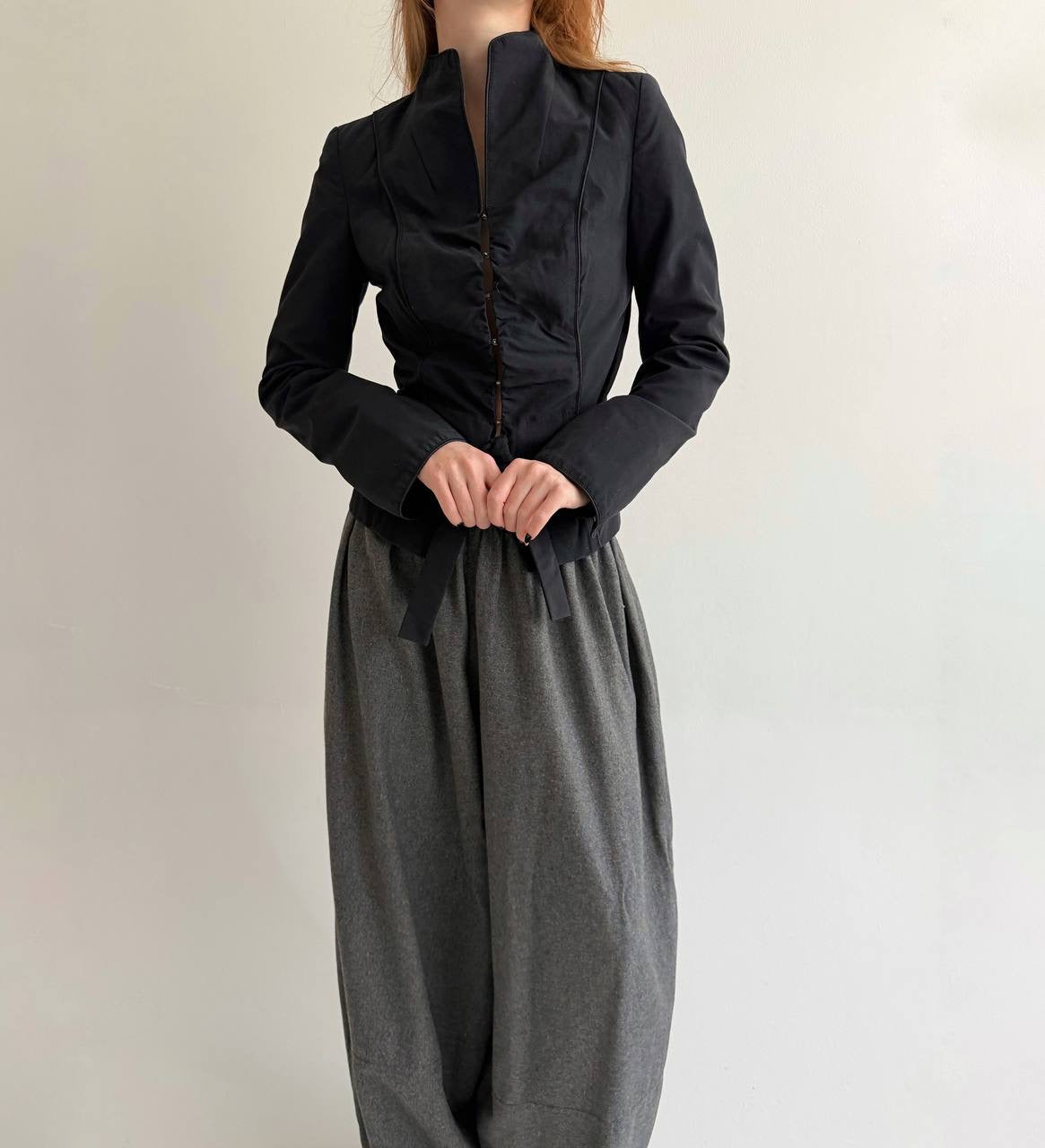 Vintage black 52% cotton blazer