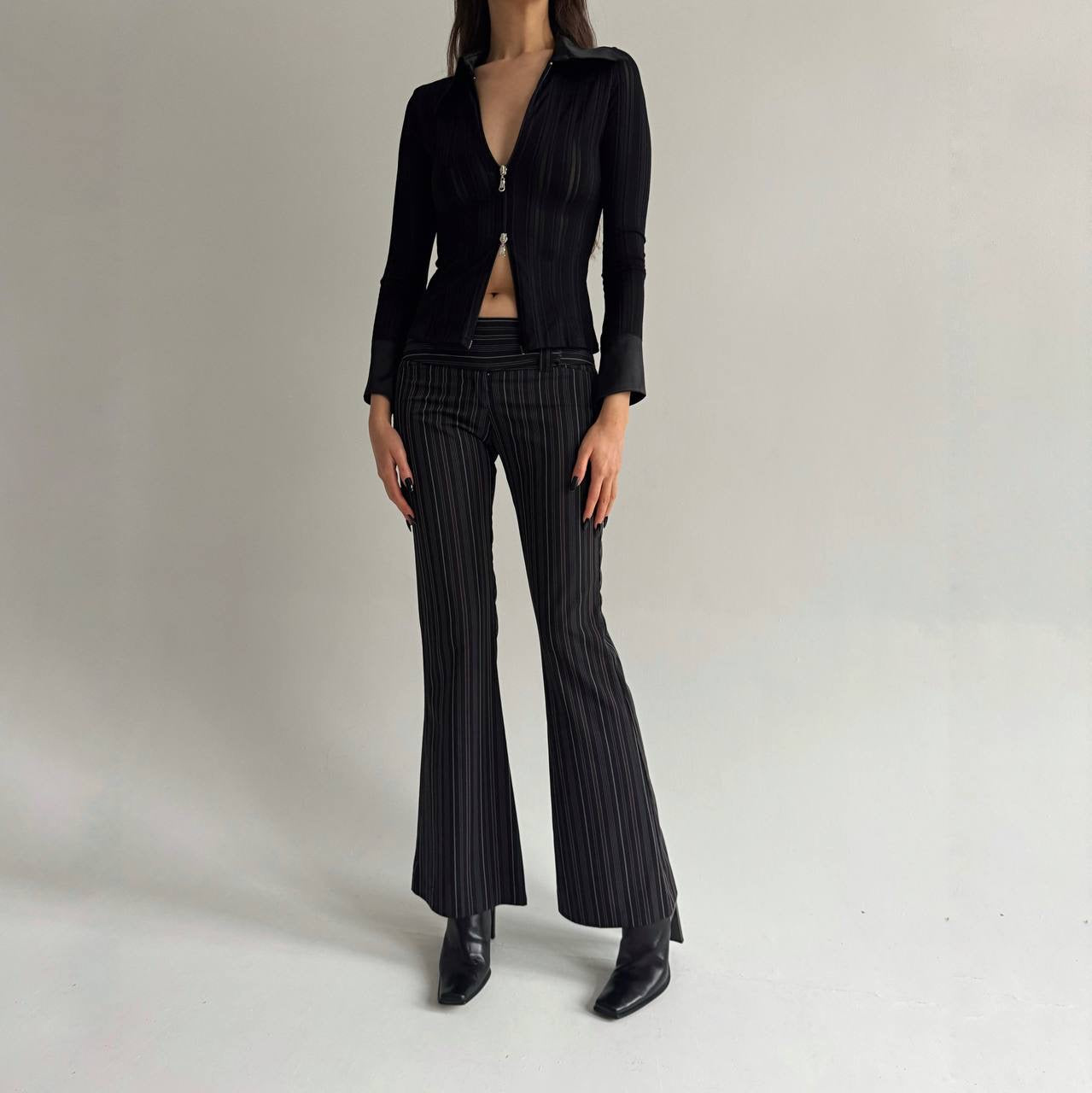 Vintage flared striped pants