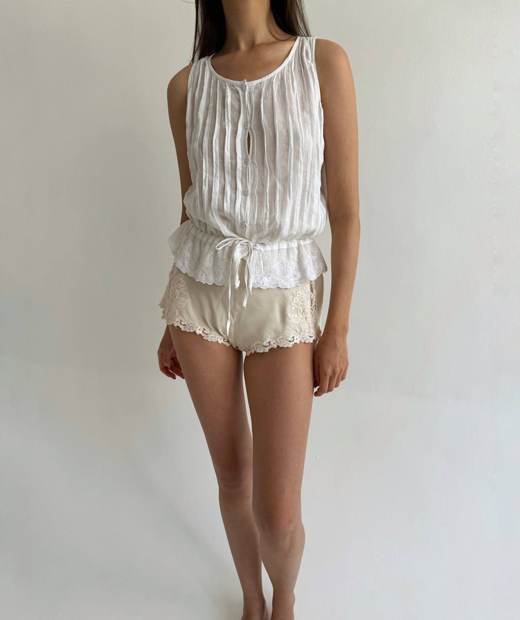 Vintage cotton chemise top