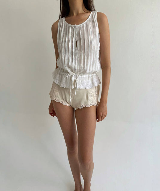 Vintage cotton chemise top