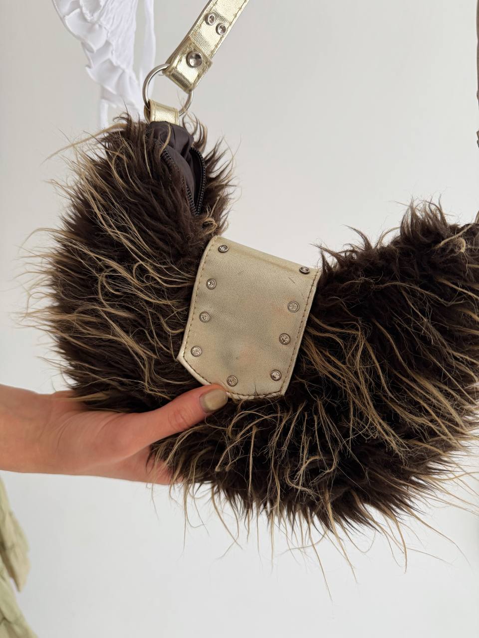 Vintage faux fur bag