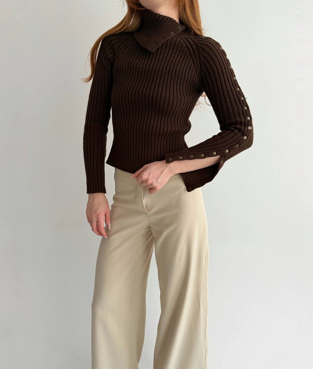 Vintage brown ribbed sweater
