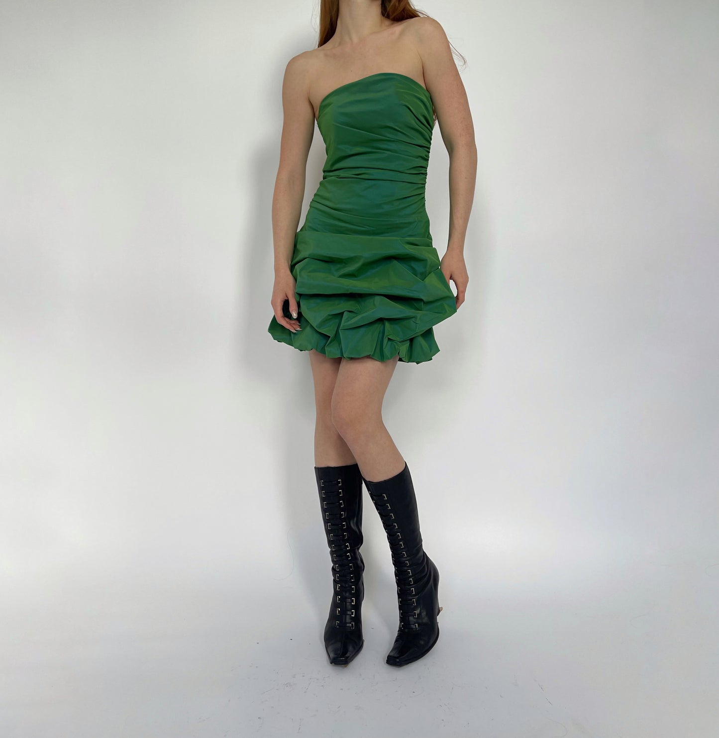 Vintage iridescent green mini dress